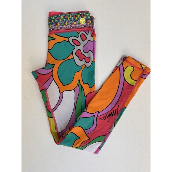 Trina Turk‎ Leggings WANDERLUST Womens Colorful Vibrant Athletic Yoga Cropped XS - Picture 7 of 11